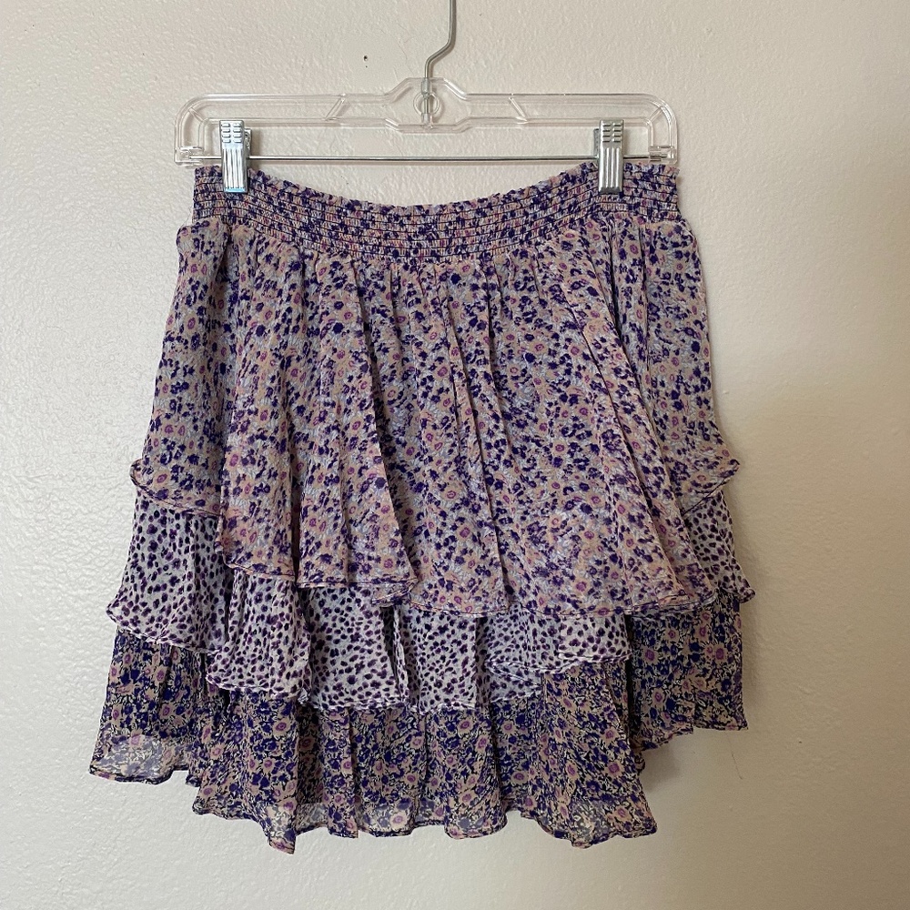 Joie Silk Floral Mini Skirt, Size L